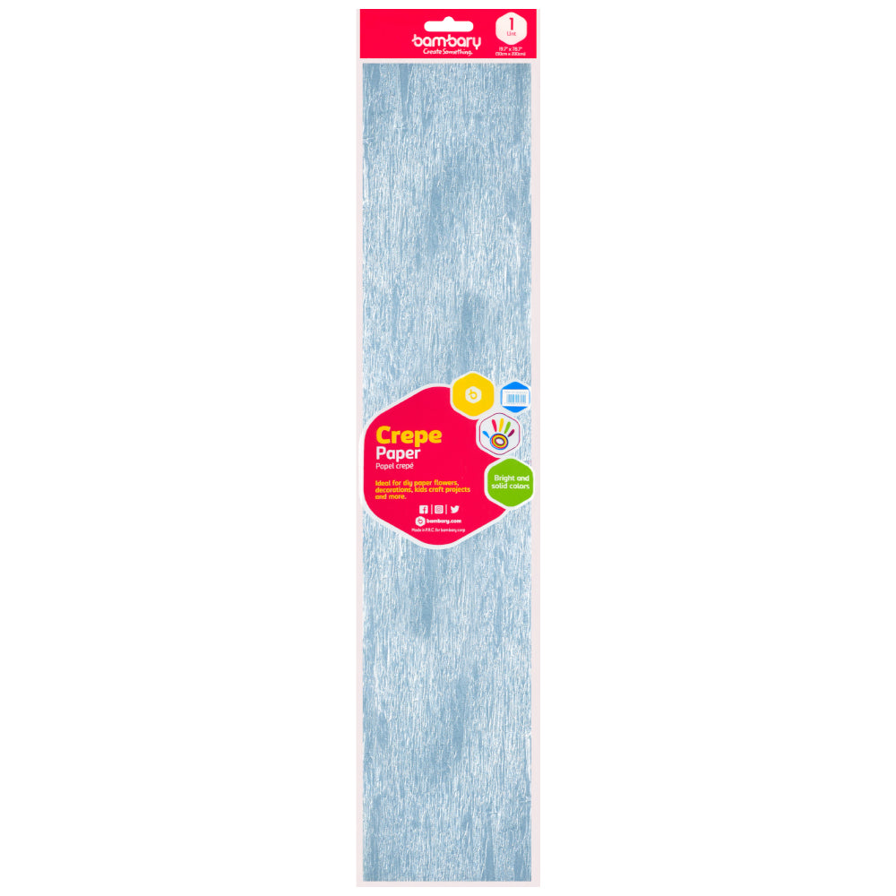 PAPEL CREPE PERLADO AZUL   BAMBARY [3035/455]