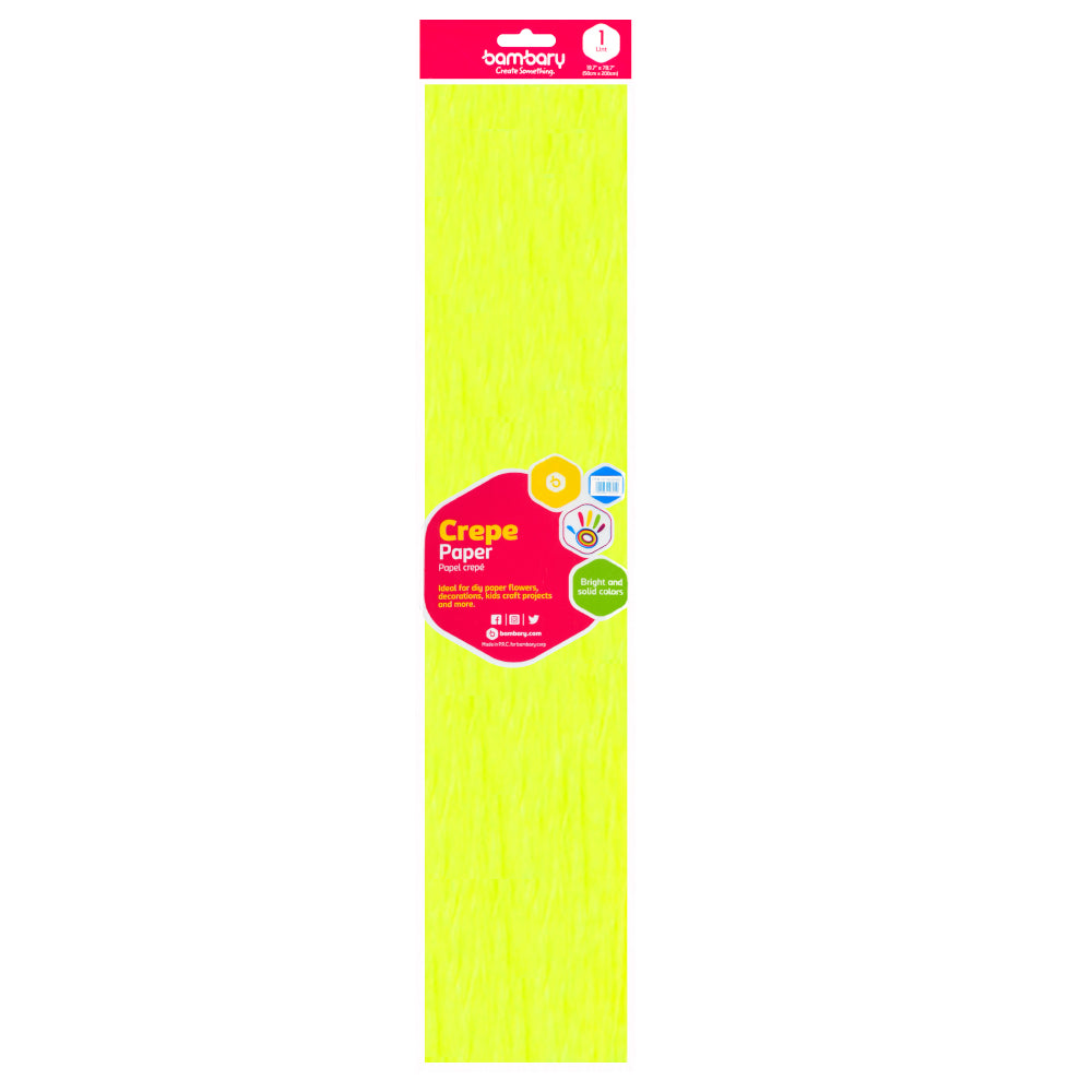 PAPEL CREPE NEON AMARILLO  BAMBARY  [3060/998]