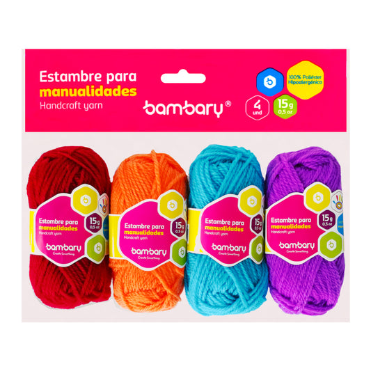 HILO DE LINO SET MULTICOLOR 4  UND  15  g BAMBARY  [8034/050]