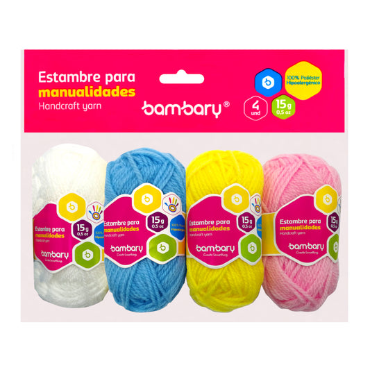 HILO DE LINO SET MULTICOLOR 4 UND 15 g BAMBARY [8034/072]