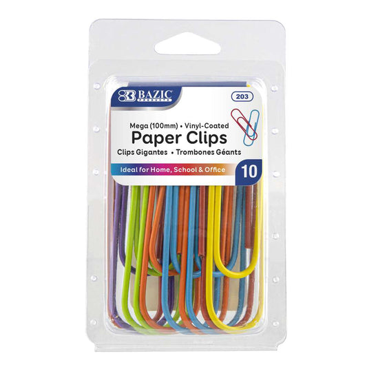 CLIPS EXTRA JUMBO COLOR  10/1 BAZIC [203]