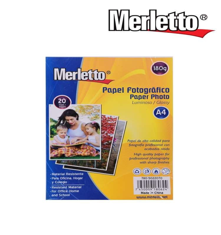 Papel Fotográfico A4 180g 20/1 Merletto    2070