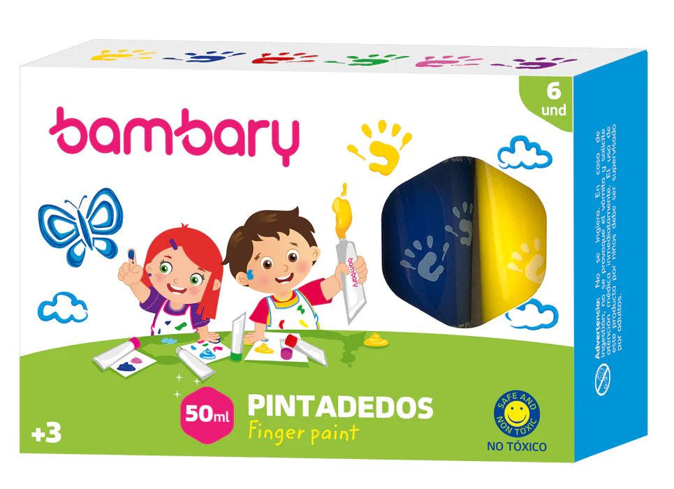 Pintura P/Dedos 6/1 50ml Bambary    2030/050