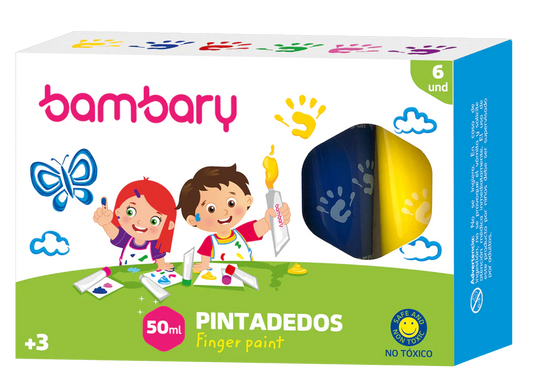 Pintura P/Dedos 6/1 50ml Bambary    2030/050