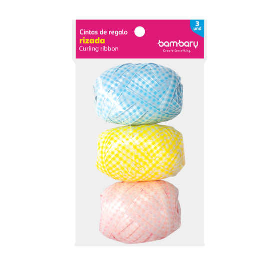 CINTA DE REGALO TRIPITA   3/1  MULTICOLOR BAMBARY [1005/080]