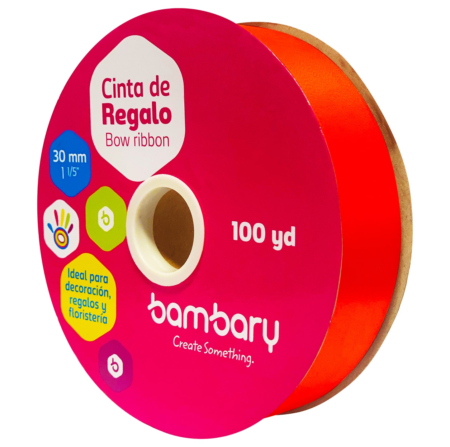 CINTA PLASTICA ROJA 100 Y  BAMBARY 30 mm [1030/115]