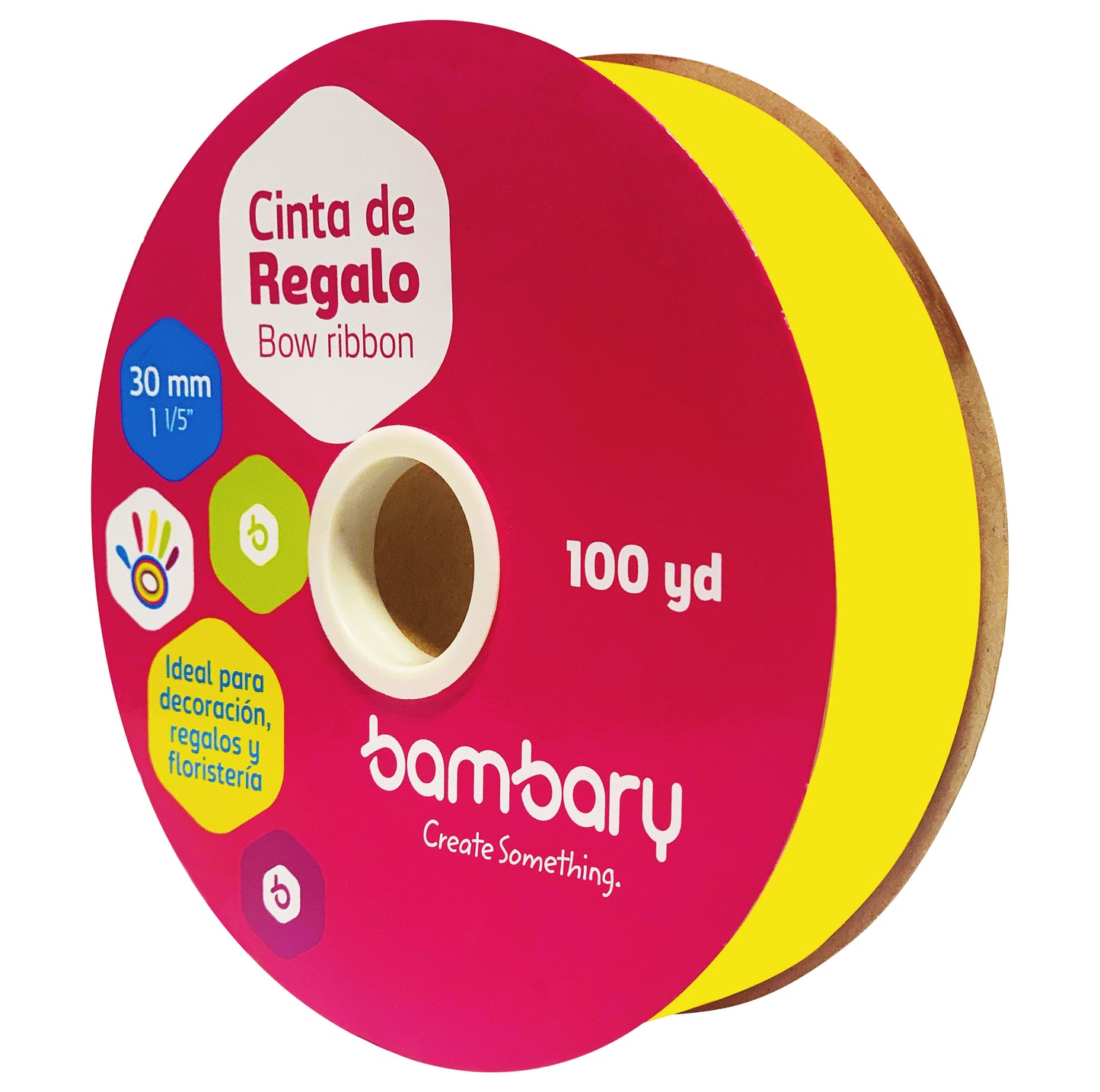 CINTA PLASTICA AMARILLA 100 Y BAMBARY 30mm [1030/218]