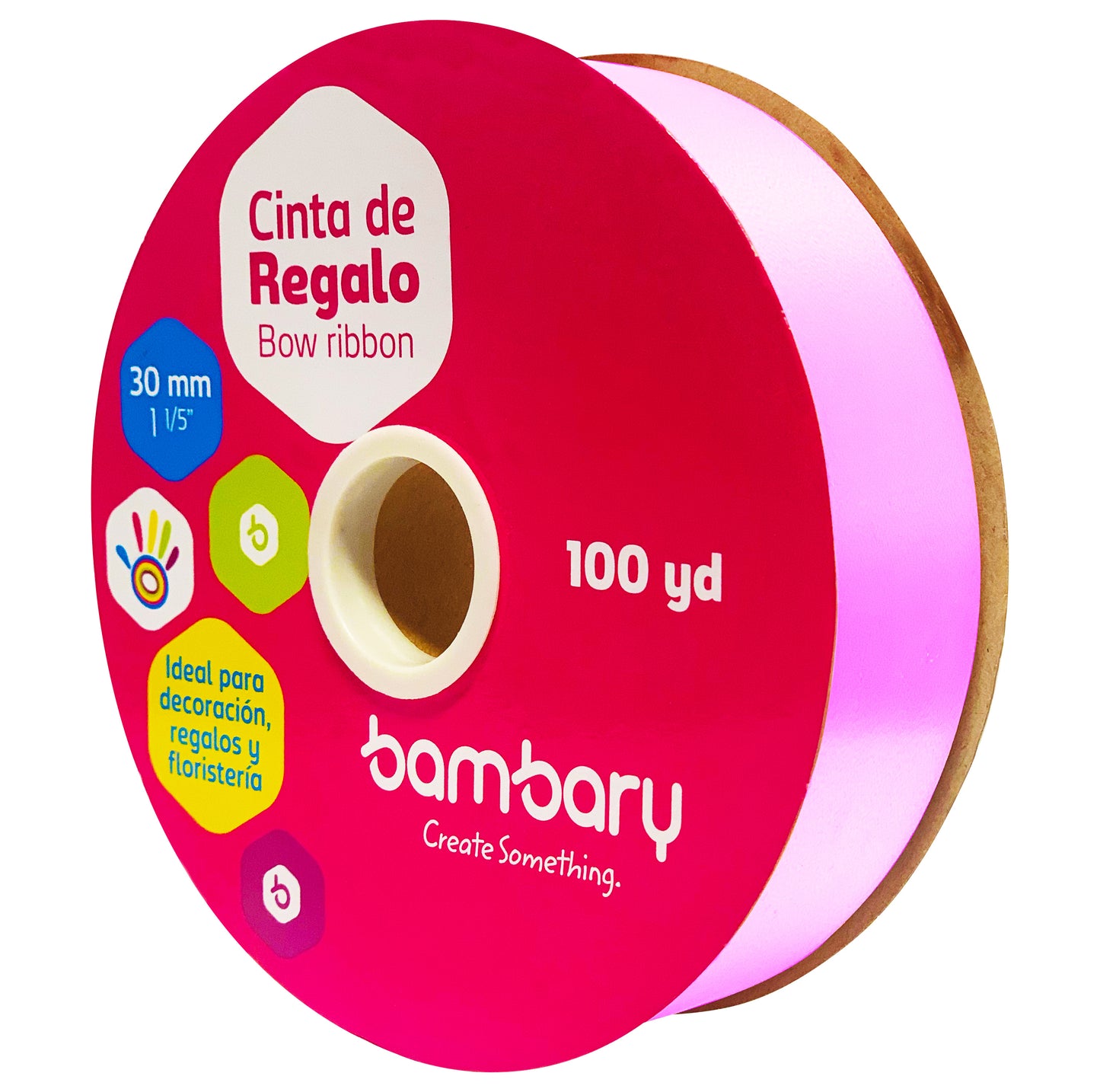 CINTA PLASTICA COLOR LILA 100 Y BAMBARY 30 mm [1030/575]