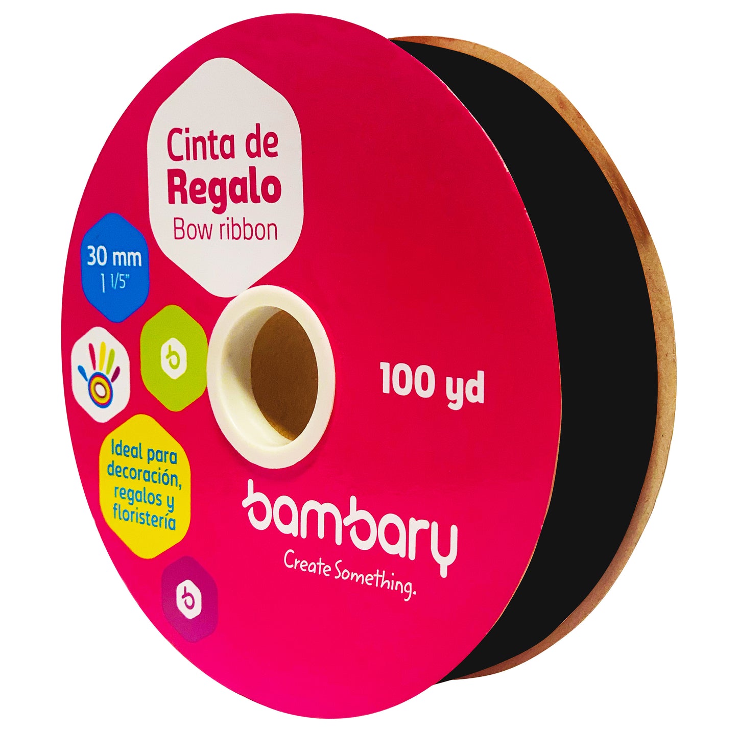 CINTA PLASTICA NEGRA  100 YD BAMBARY 30mm [1030/960]