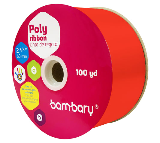 CINTA PLASTICA ROJA 100 y  [2] 3/8'' 30mm  BAMBARY [1060/115]