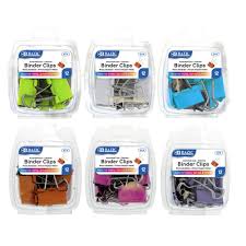 BINDER CLIPS COLOR 19MM/32MM BAZIC 12/1