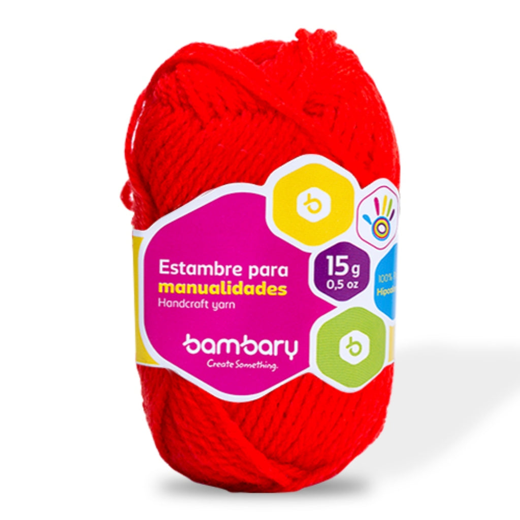 Hilo de lana ROJO 15g Bambary 8010/115