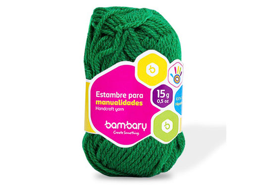 Hilo de lana VERDE OSC 15g Bambary 8010/345