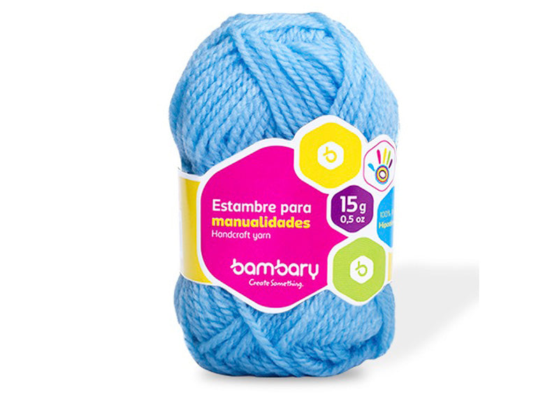 Hilo de lana AZUL CLARO 15g Bambary  8010/455