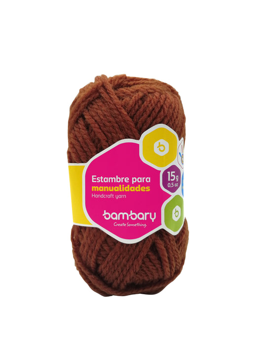 Hilo de lana MARRON 15g Bambary  8010/720