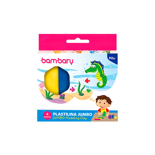 PLASTILINA 4 UNDS JUMBO BAMBARY  [3004/050]