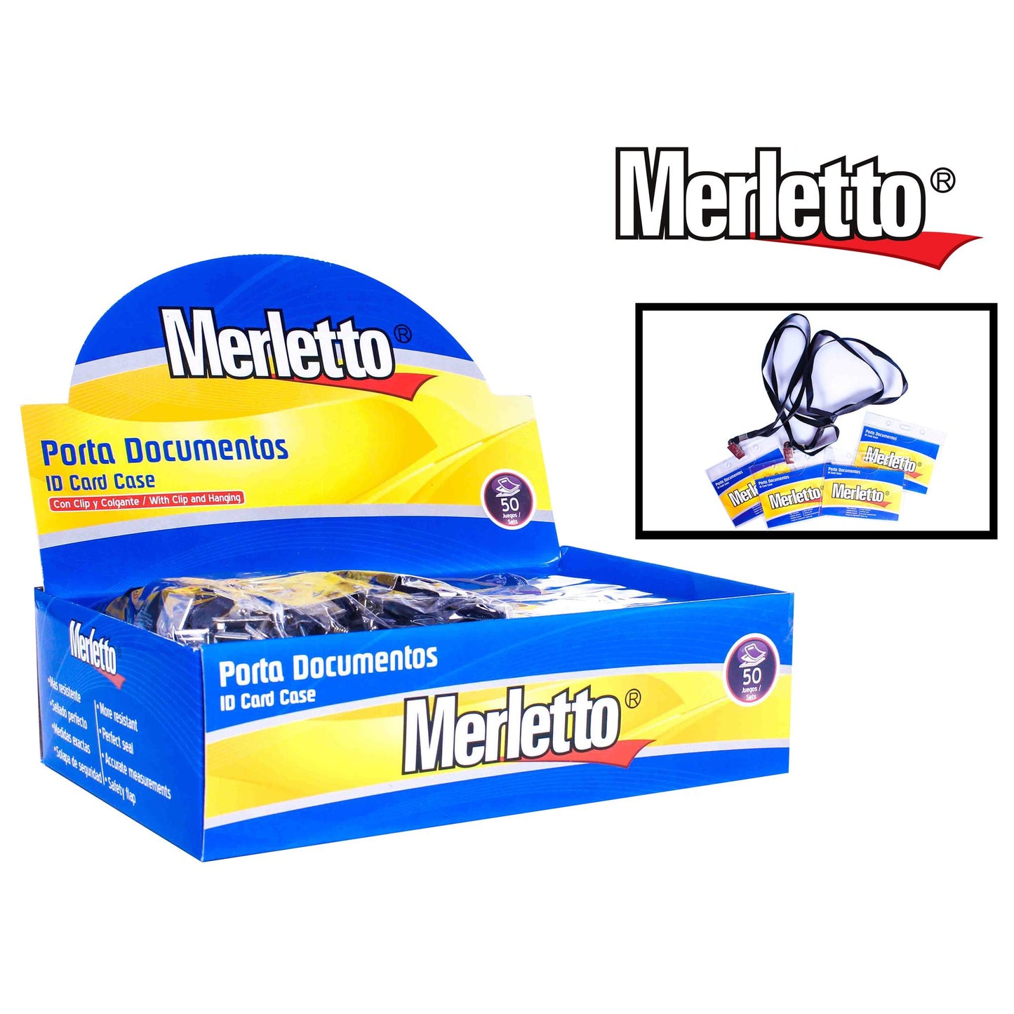 Porta Documento con Clip y Colgante Merletto