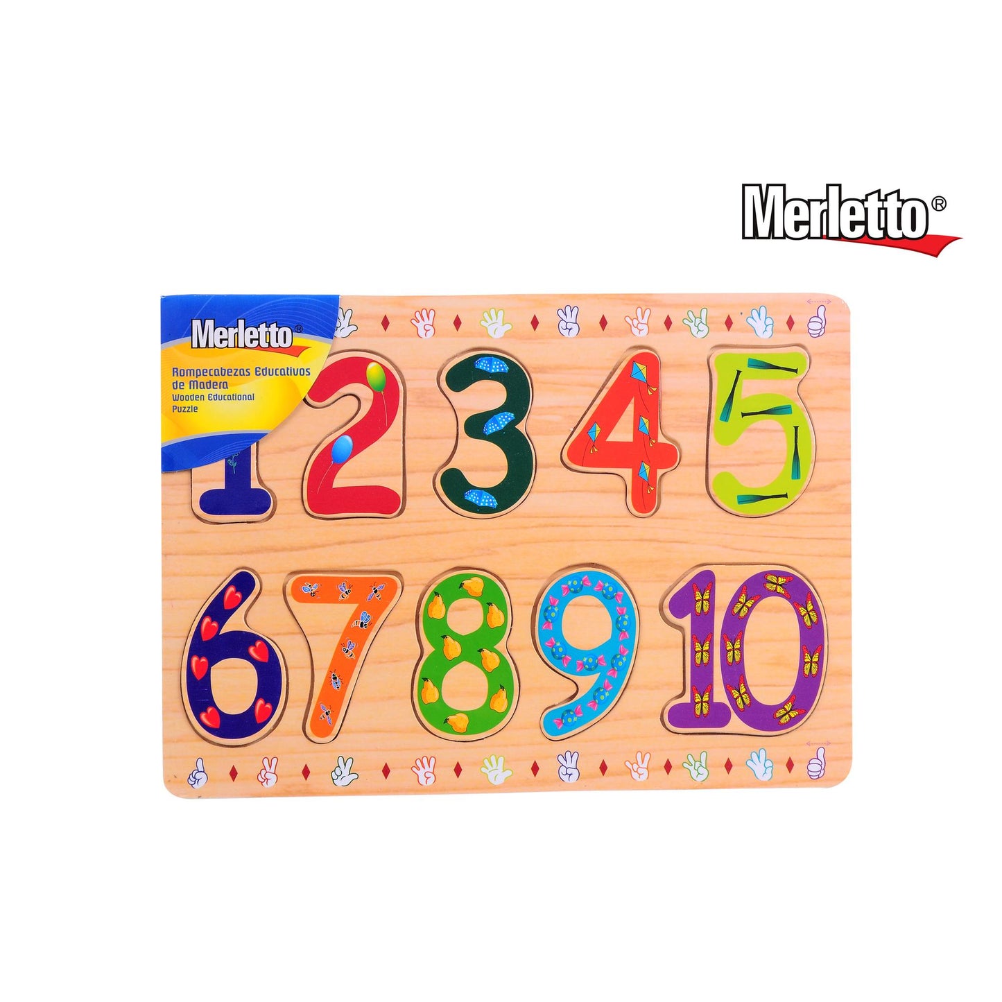 Juego Educativo madera Numero Merletto 780-6800617