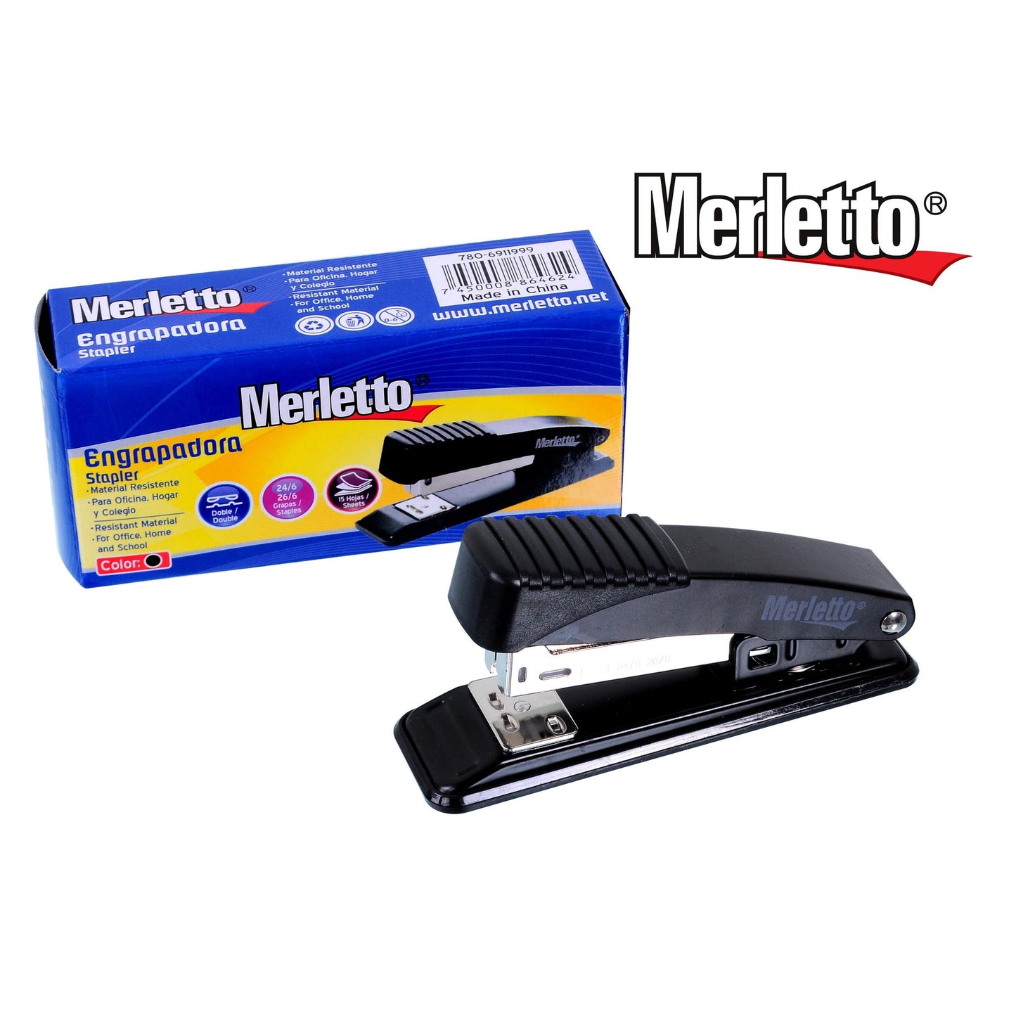 Grapadora Merletto Mediana negra Merletto 780-6911999