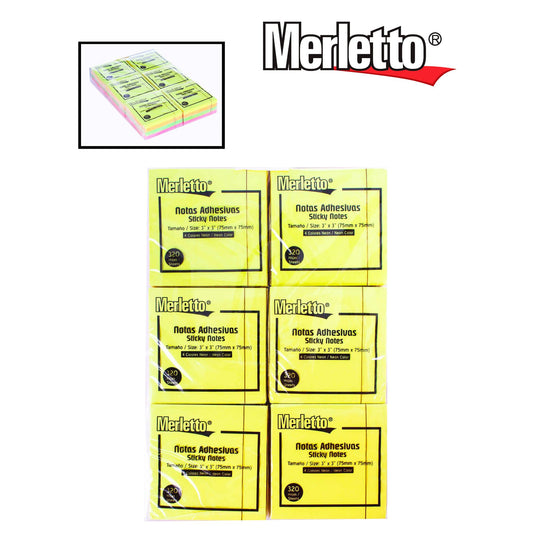 Notas Adhesivas 320 Hojas 3x3" Merletto