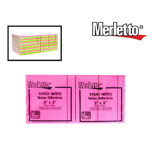 Post it 3x3" Multicolor Merletto