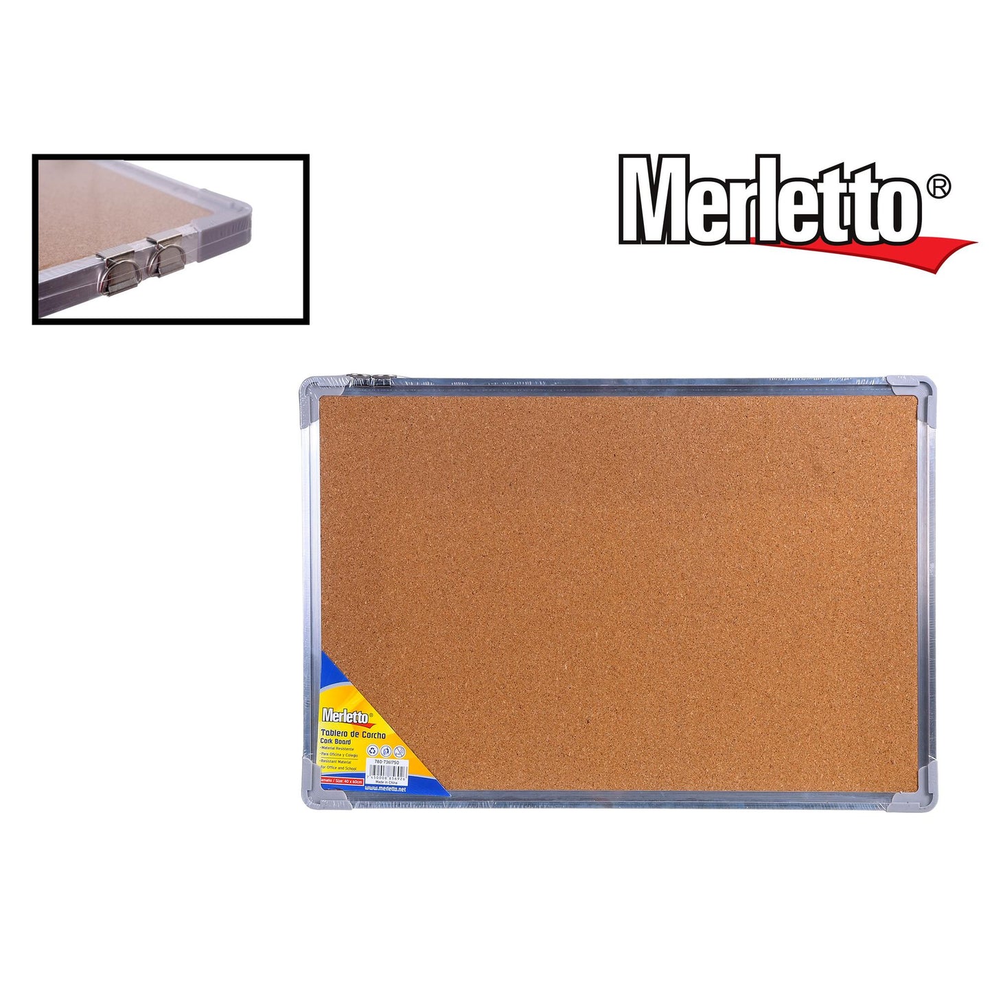 Pizarra Corcho 18X24 Merletto 780-7361750