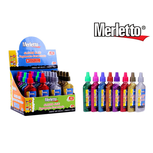 Pegamentos Escarchados 8 Colores Surtidos 24/1 35g Merletto   Referencia: 785-150059077