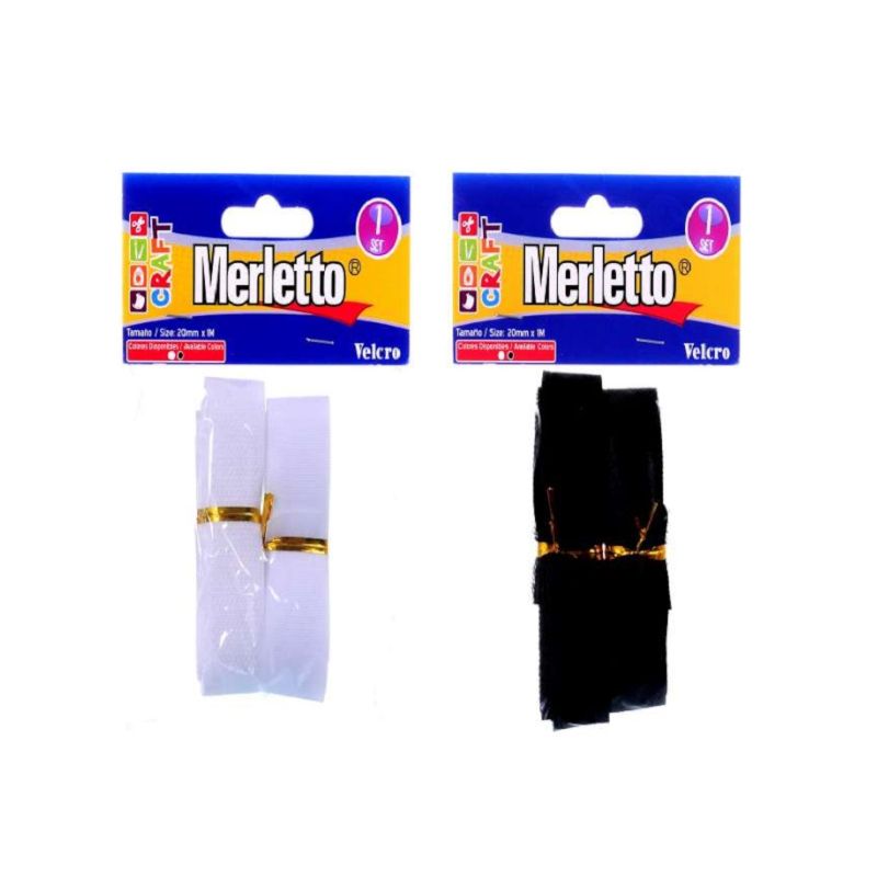 Velgro Negro/Blanco 1 Metro Merletto 785-5662763