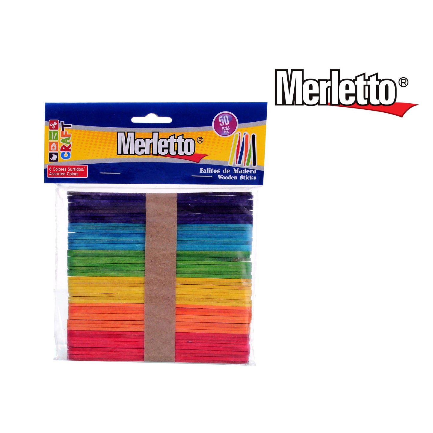 Palitos De Madera Color Fino 50/1 Merletto 785-7522758