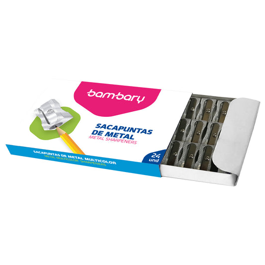 SACAPUNTAS  ALUMINIO  1 HOYO 24 UNDS  BAMBARY  [6510/000]