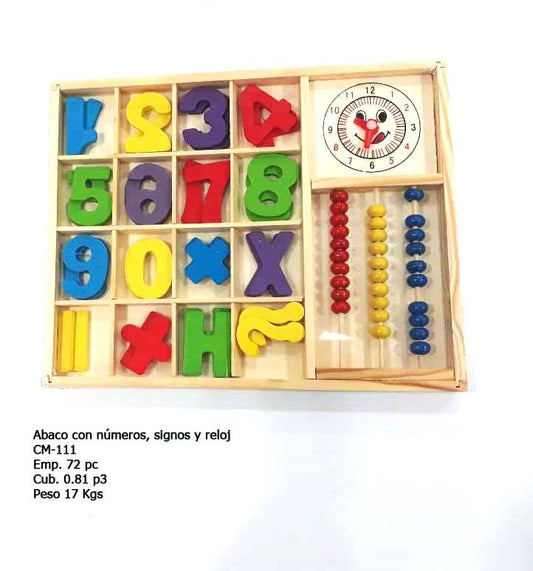 Juego Educativo Números Madera BEIFA  CM-111