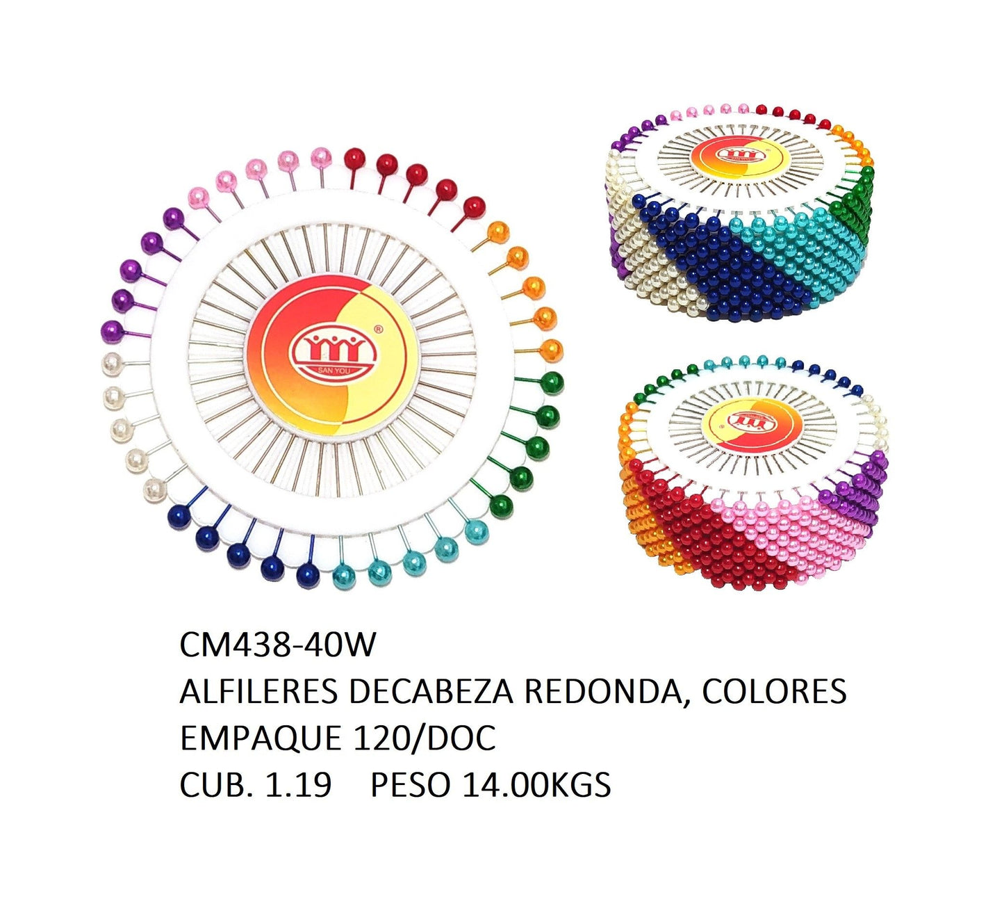 Alfiler Rueda 12/1 Color BEIFA  CM-438-40W