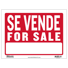 LETRERO SE VENDE  12 X 16'' BAZIC [L-31]