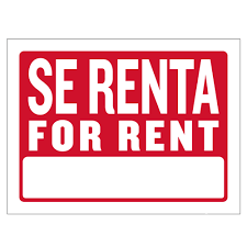 LETRERO SE RENTA 12 X 16'' BAZIC [L-46]