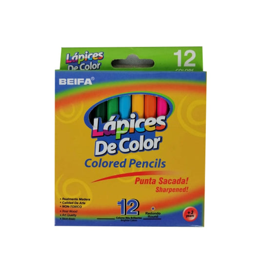 Lápiz De Color Corto 12/1 BEIFA   AD808A-12